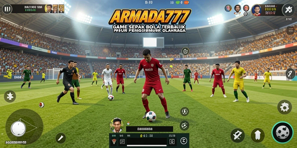 Gameplay seru ARMADA777 dengan aksi sepak bola yang menegangkan.