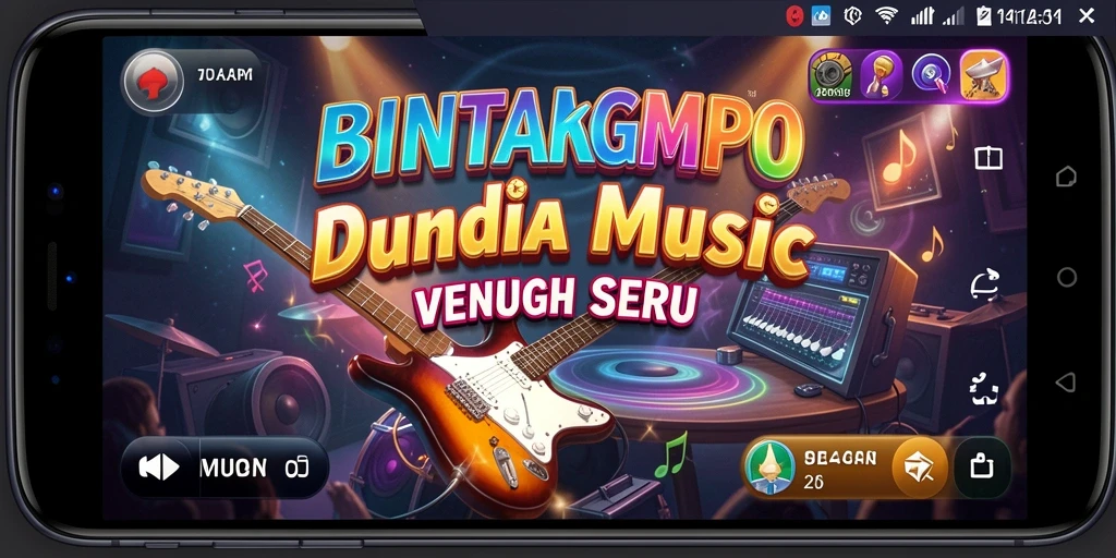 Screenshot BINTANGMPO menampilkan gameplay musik yang mengasyikkan.