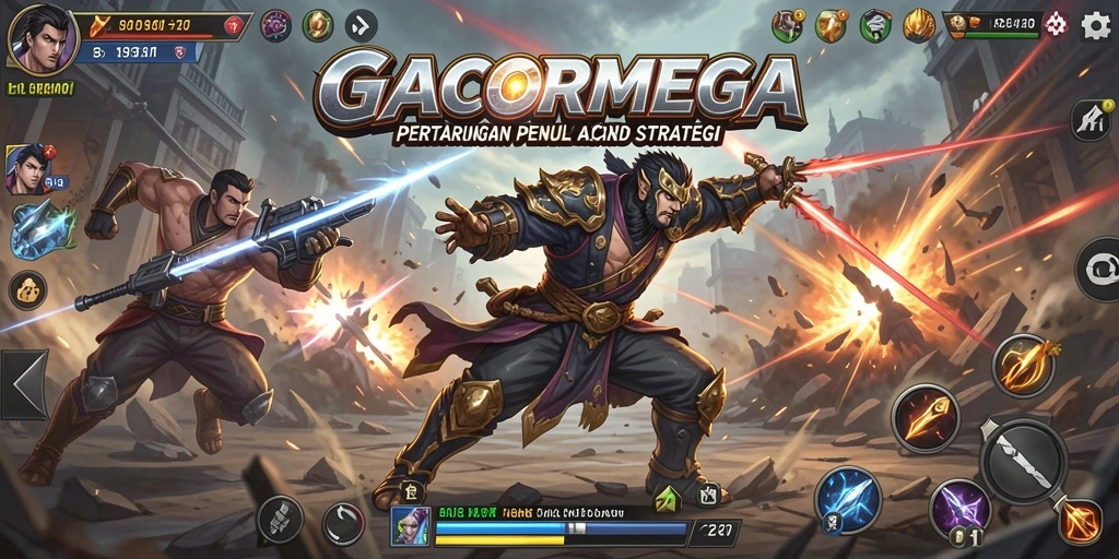 Menampilkan aksi pertarungan epik di GACORMEGA.