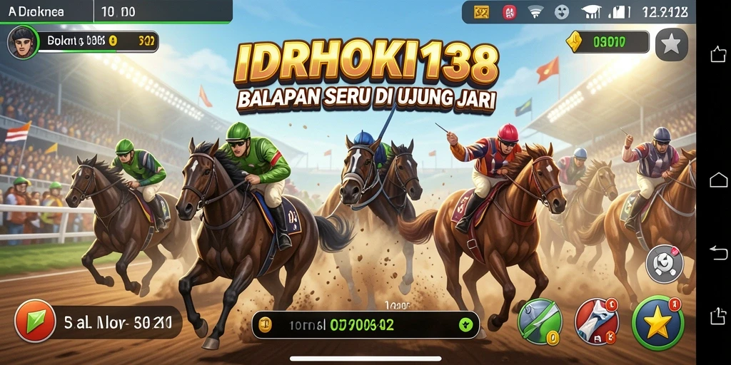 Tampilan gameplay menarik dari balapan seru IDRHOKI138.