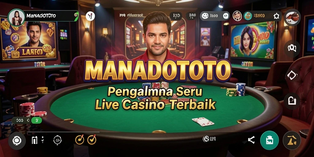 Tampilan seru gameplay Live Casino di MANADOTOTO.