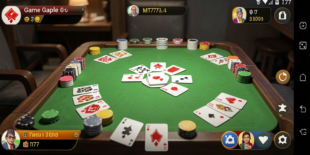 Tampilan gameplay Gaple yang menarik dan seru di MT777.