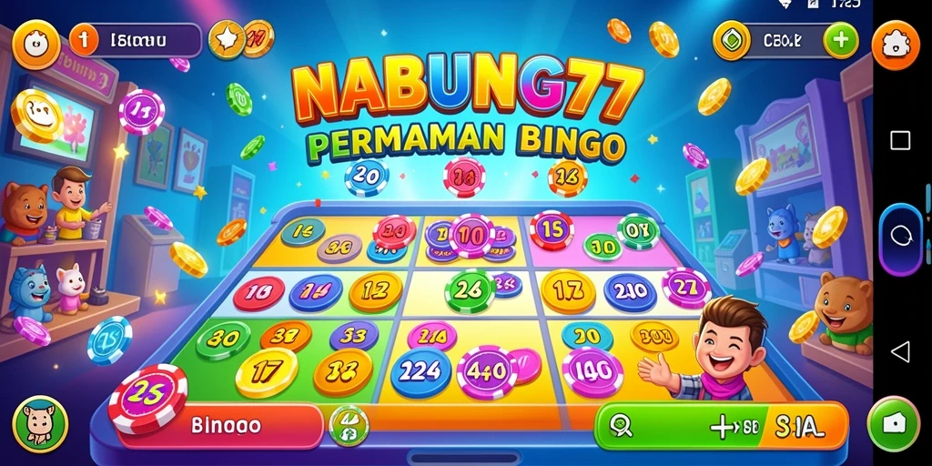 Tampilan gameplay NABUNG77 yang mengasyikkan dengan suasana Bingo.