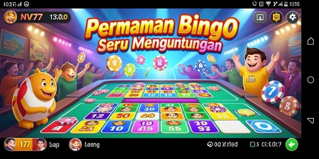 Screenshot gameplay NV77 menampilkan suasana seru permainan Bingo.