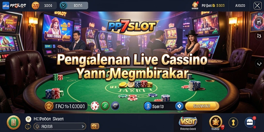 Screenshot utama PP7SLOT menampilkan gameplay Live Casino yang menarik.