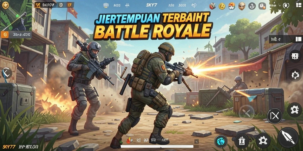 Gameplay intens dan seru dalam pertarungan Battle Royale.